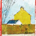 Mustard House, Oil on prepared card, 16.5 x 14.5cm, 2011