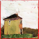 Skinny House, Oil on prepared card, 25.5 x 25.5cm, 2011