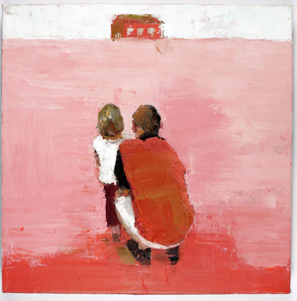 Our Red Hut, 30 x 30 cm, oil on linen, 2008
