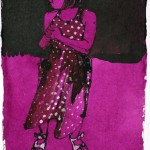 Untitled - Pink Polka Dot, 21 x 15 cm, ink and gouache on paper, 2008