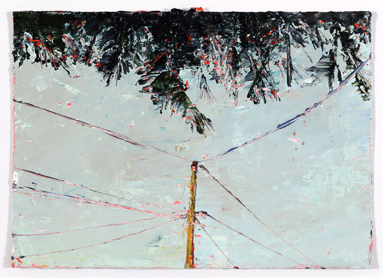 Pine Fringe, 10.5 x 14.5 cm, Oil on prepared card, 2012
