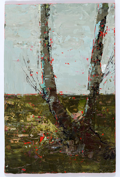 V Tree, 12 x 7.8 cm, Oil on board, 2012