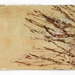 Peach Stretch, 10 x 14 cm, Acrylic on card, 2012